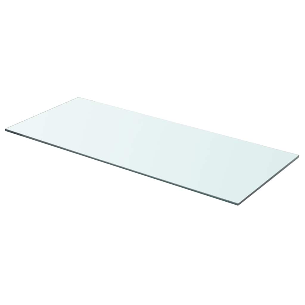 vidaXL Półki, 2 szt., szklany, przezroczysty panel, 70 x 30 cm