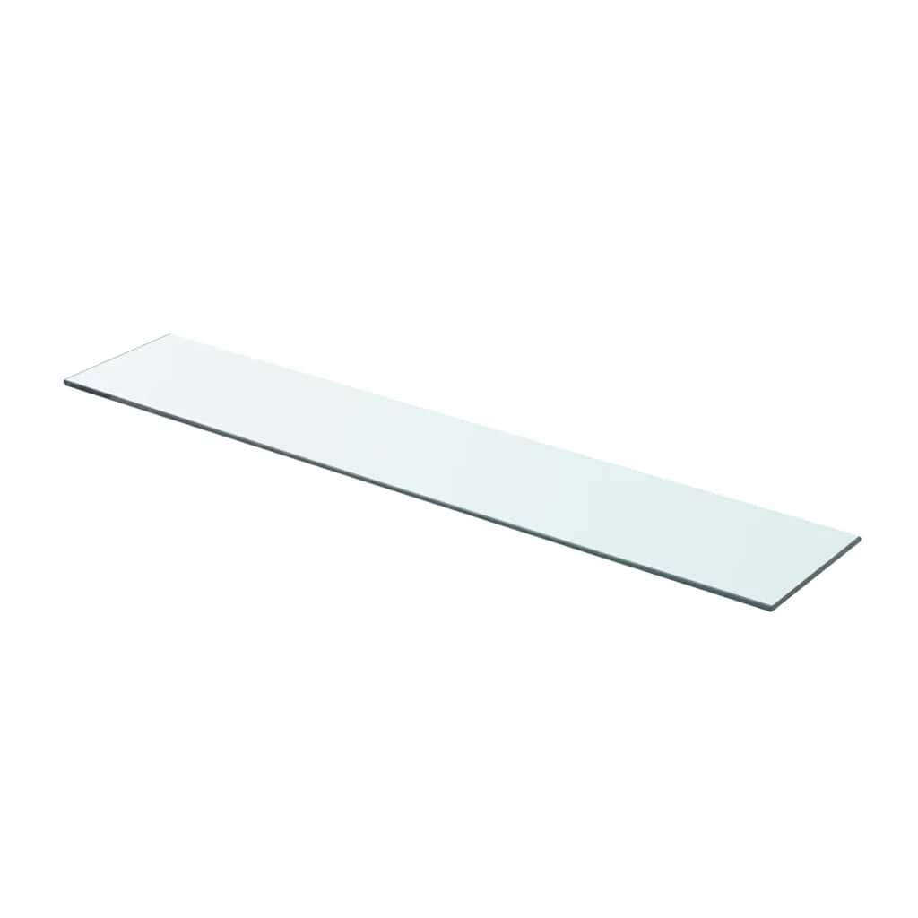 vidaXL Półki, 2 szt., panel z przezroczystego szkła, 80 x 15 cm