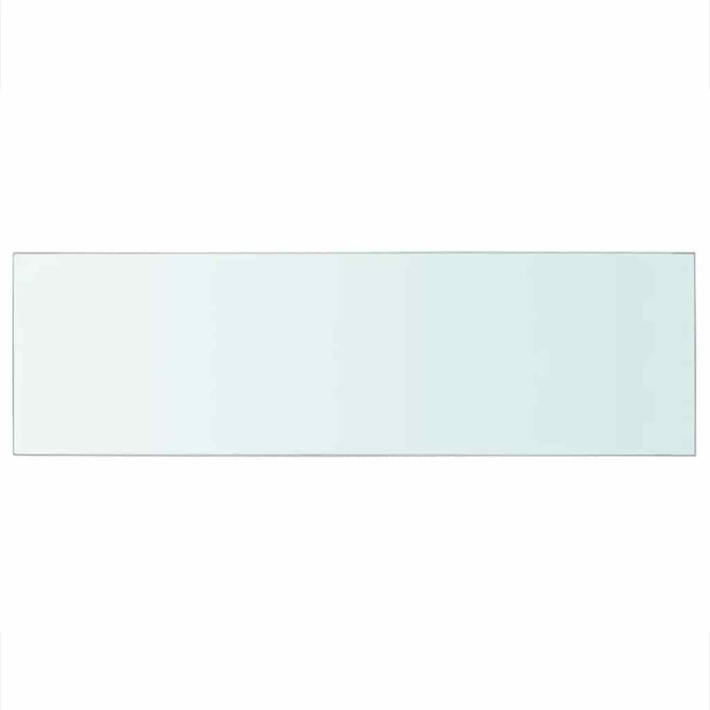 vidaXL Półki, 2 szt., panel z przezroczystego szkła, 80 x 25 cm