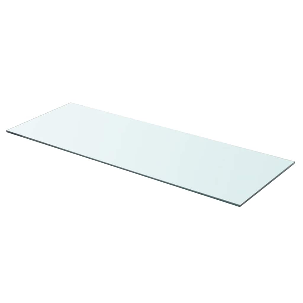 vidaXL Półki, 2 szt., panel z przezroczystego szkła, 80 x 30 cm