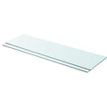 vidaXL Półki, 2 szt., panel z przezroczystego szkła, 90 x 25 cm