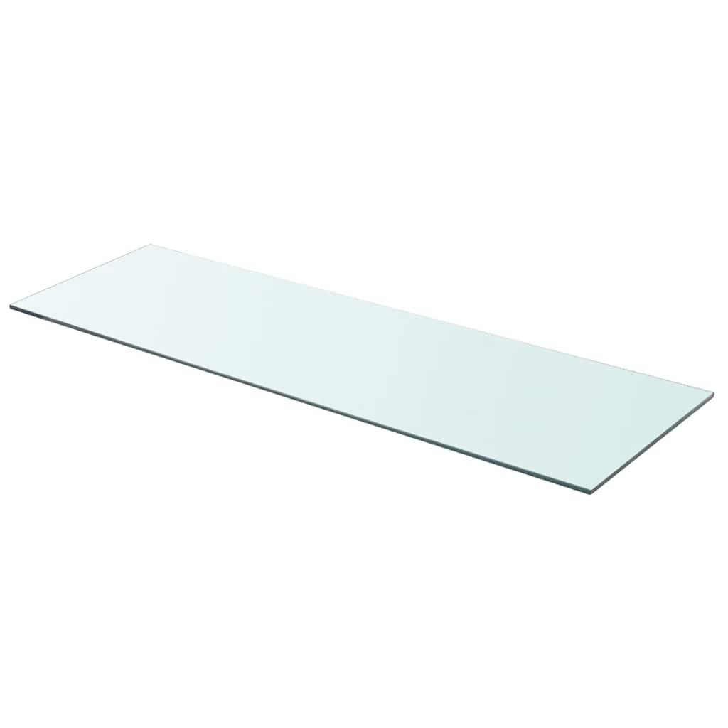 vidaXL Półki, 2 szt., panel z przezroczystego szkła, 90 x 30 cm