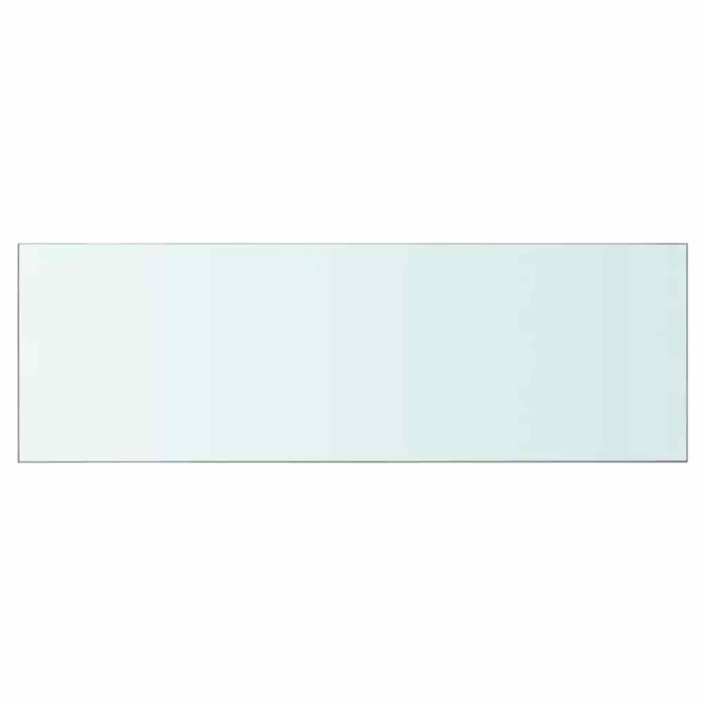 vidaXL Półki, 2 szt., panel z przezroczystego szkła, 90 x 30 cm
