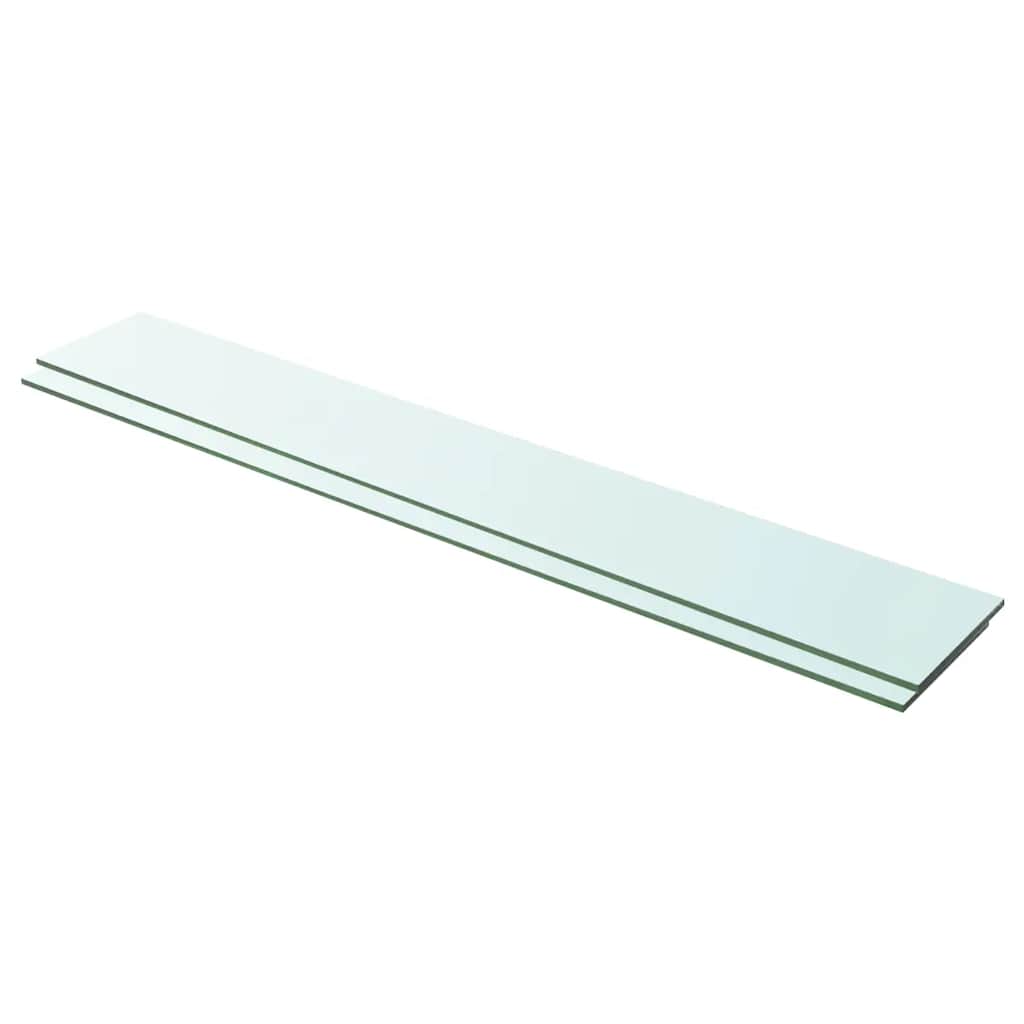 vidaXL Półki, 2 szt., panel z przezroczystego szkła, 100 x 15 cm