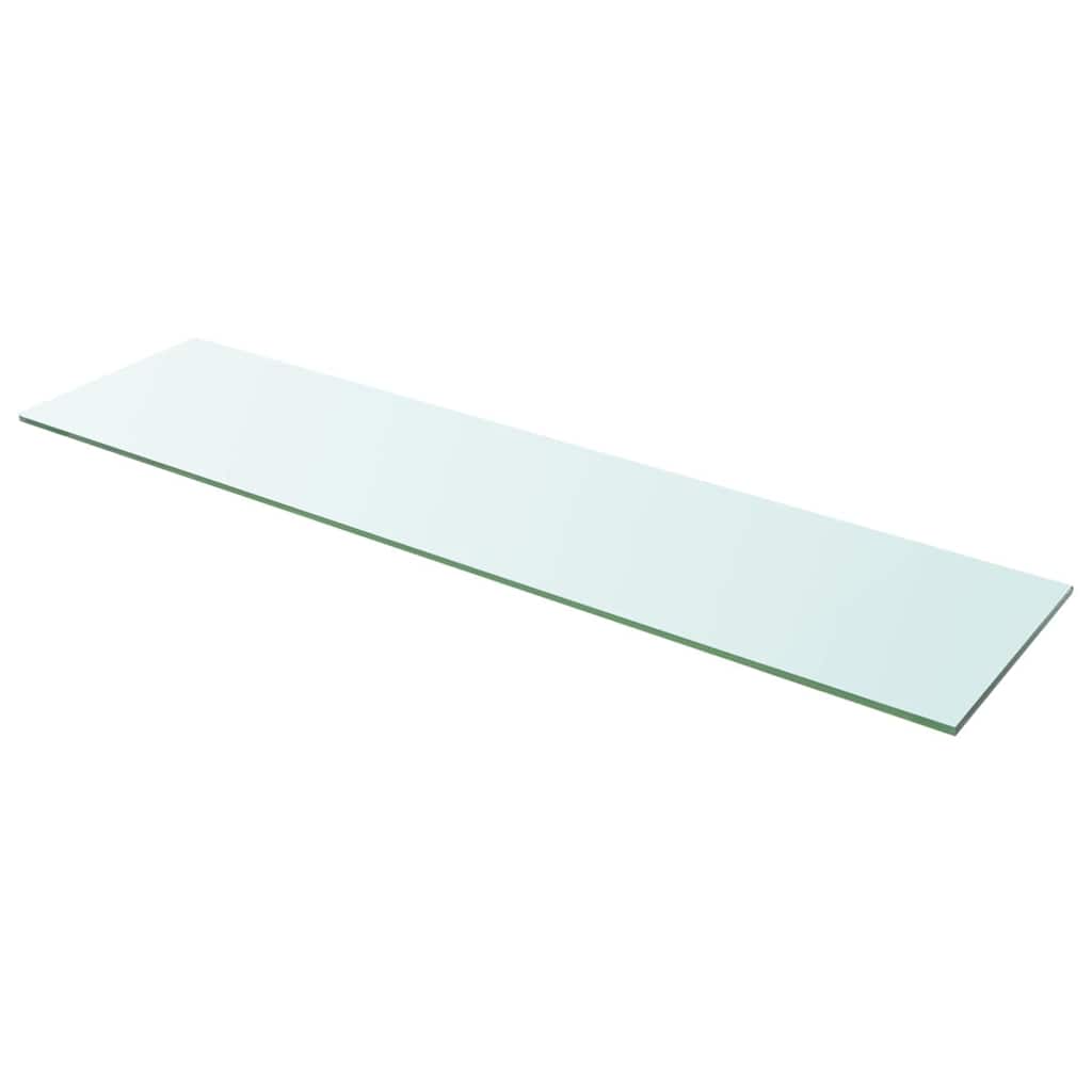 vidaXL Półki, 2 szt., szklany, przezroczysty panel, 100 x 25 cm