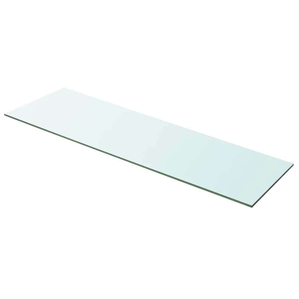 vidaXL Półki, 2 szt., szklany, przezroczysty panel, 100 x 30 cm