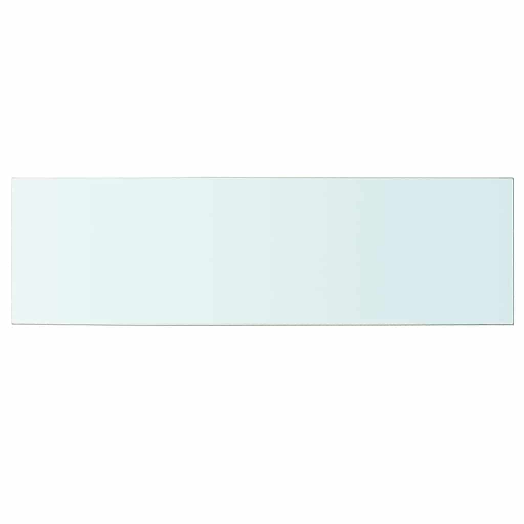 vidaXL Półki, 2 szt., szklany, przezroczysty panel, 100 x 30 cm