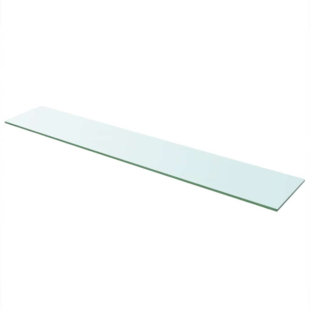 vidaXL Półki, 2 szt., panel z bezbarwnego szkła, 110 x 20 cm