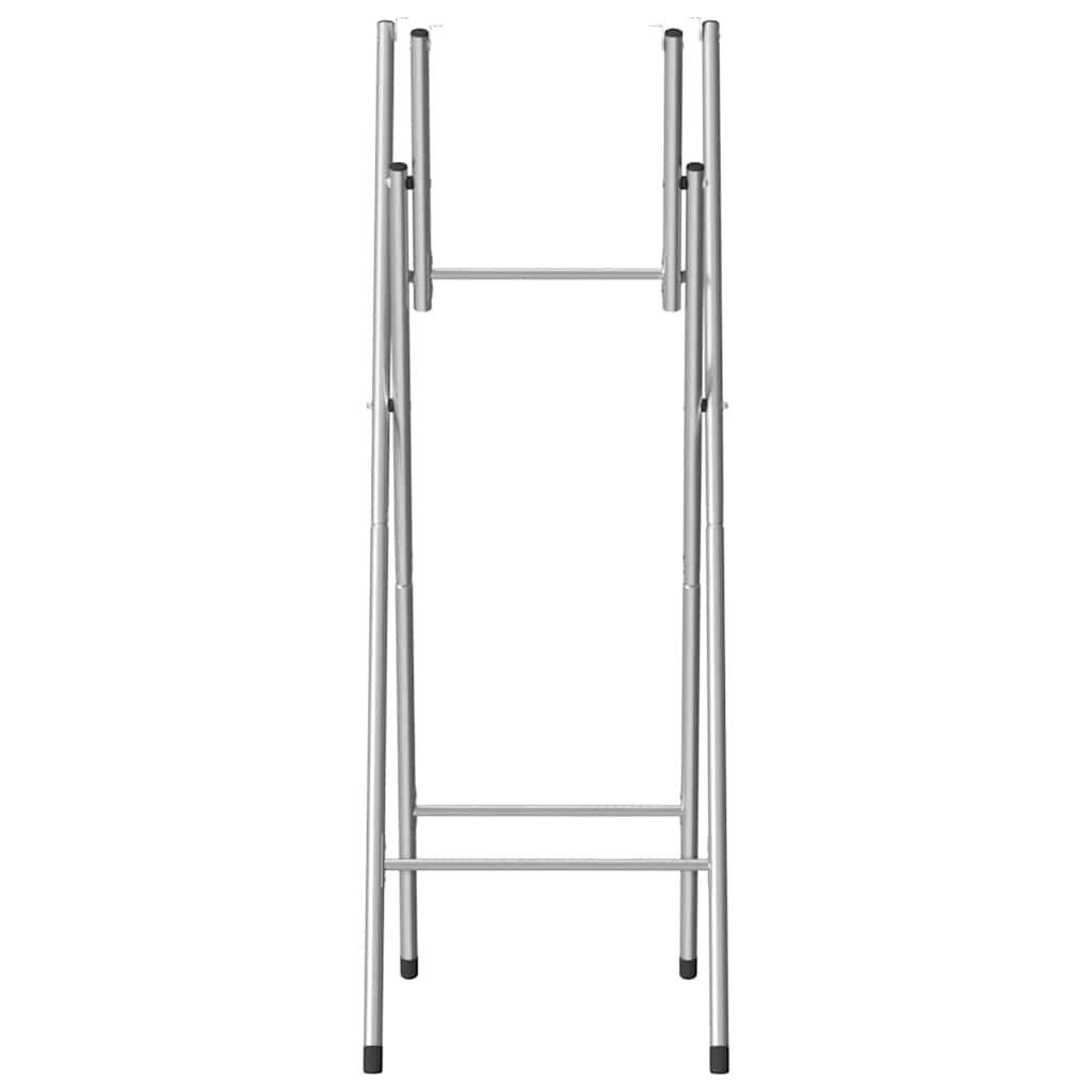 vidaXL Składane nogi do stolika barowego, srebrne, 45x53x108 cm, stal