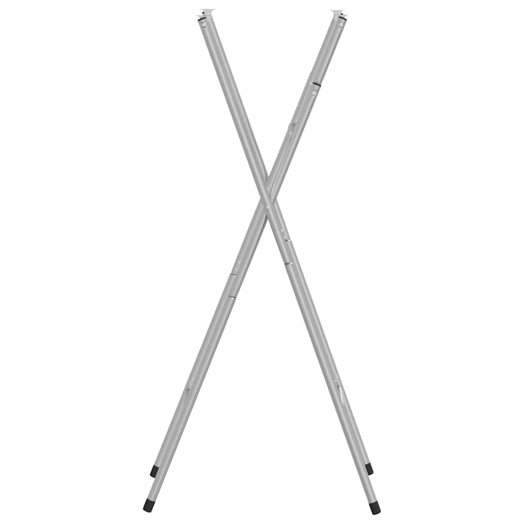 vidaXL Składane nogi do stolika barowego, srebrne, 45x53x108 cm, stal