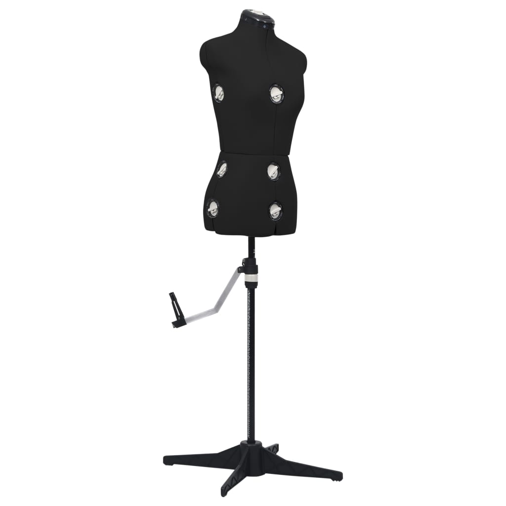 vidaXL Manekin krawiecki damski, regulowany, czarny, S, rozmiar 33-40