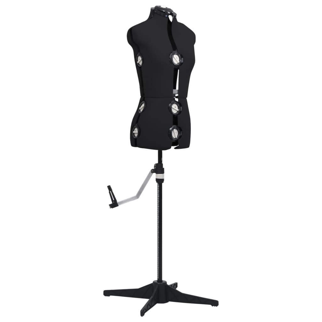 vidaXL Manekin krawiecki damski, regulowany, czarny, S, rozmiar 33-40