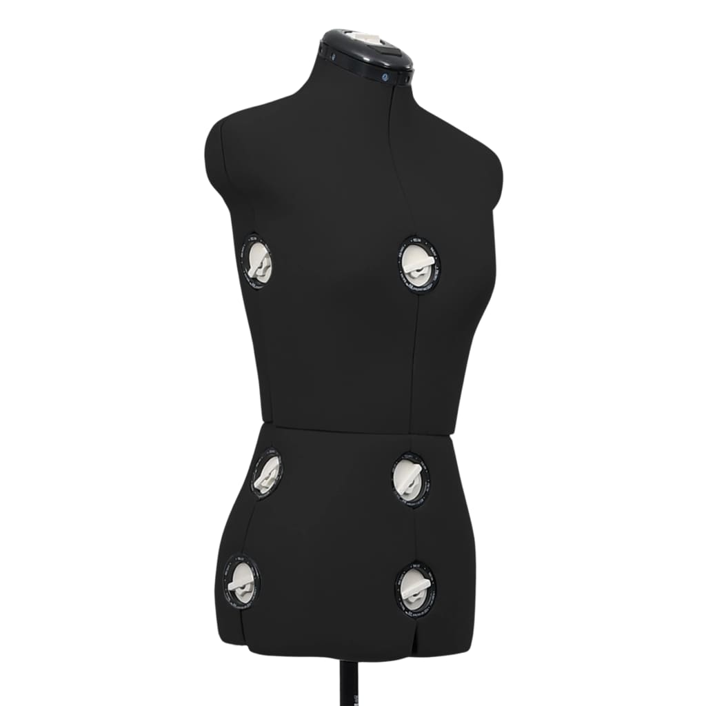 vidaXL Manekin krawiecki damski, regulowany, czarny, S, rozmiar 33-40