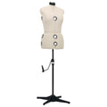 vidaXL Regulowany manekin krawiecki, kobiecy, kremowy, M, 40-46