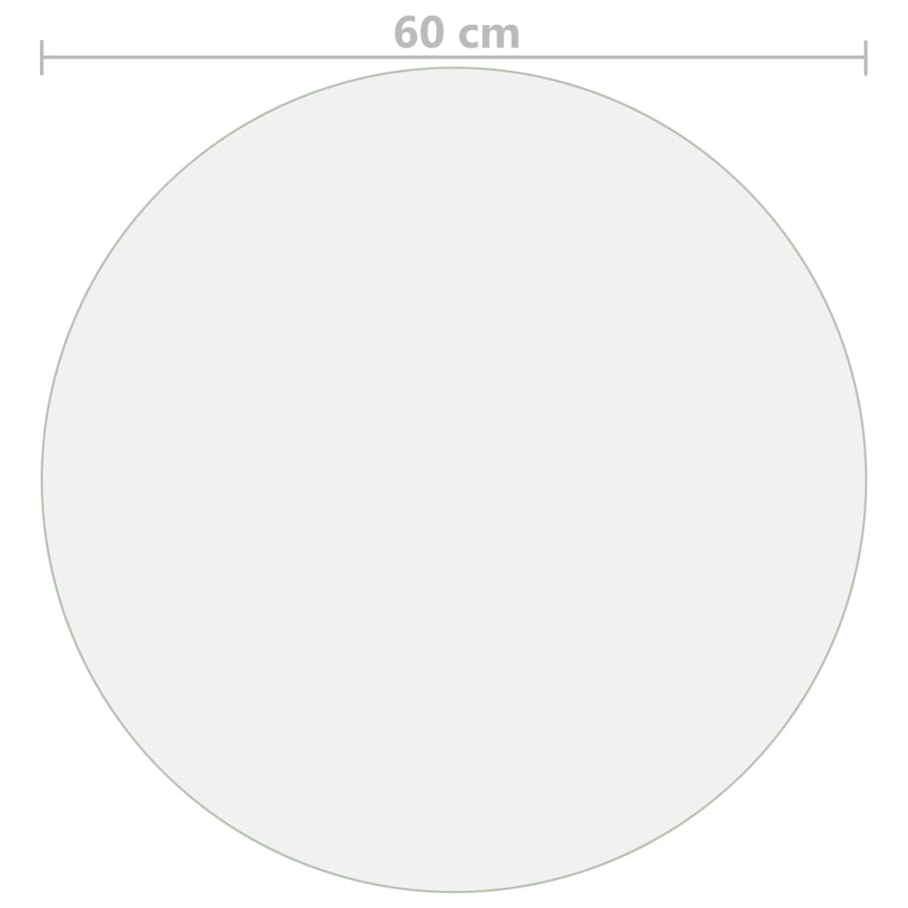 vidaXL Mata ochronna na stół, przezroczysta, Ø 60 cm, 1,6 mm, PVC