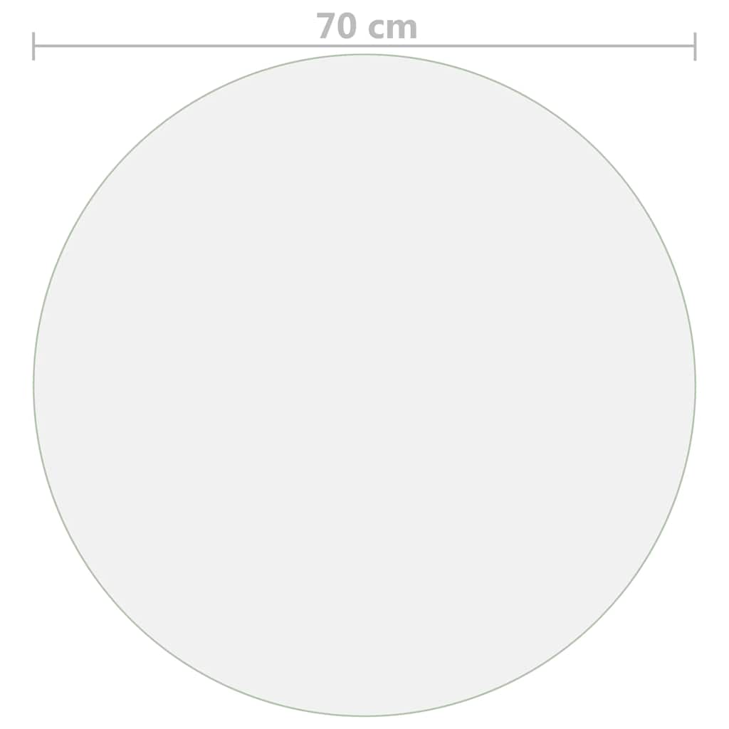 vidaXL Mata ochronna na stół, przezroczysta, Ø 70 cm, 1,6 mm, PVC
