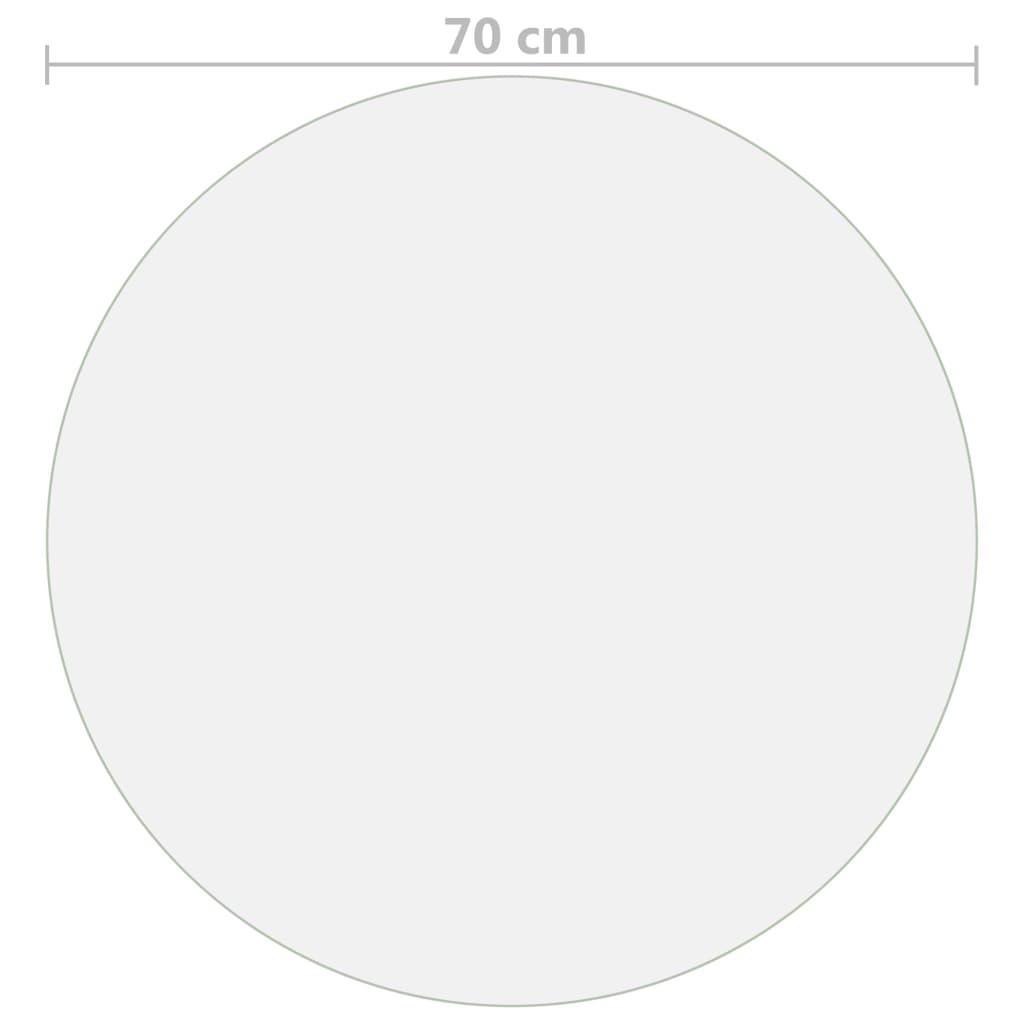 vidaXL Mata ochronna na stół, matowa, Ø 70 cm, 1,6 mm, PVC