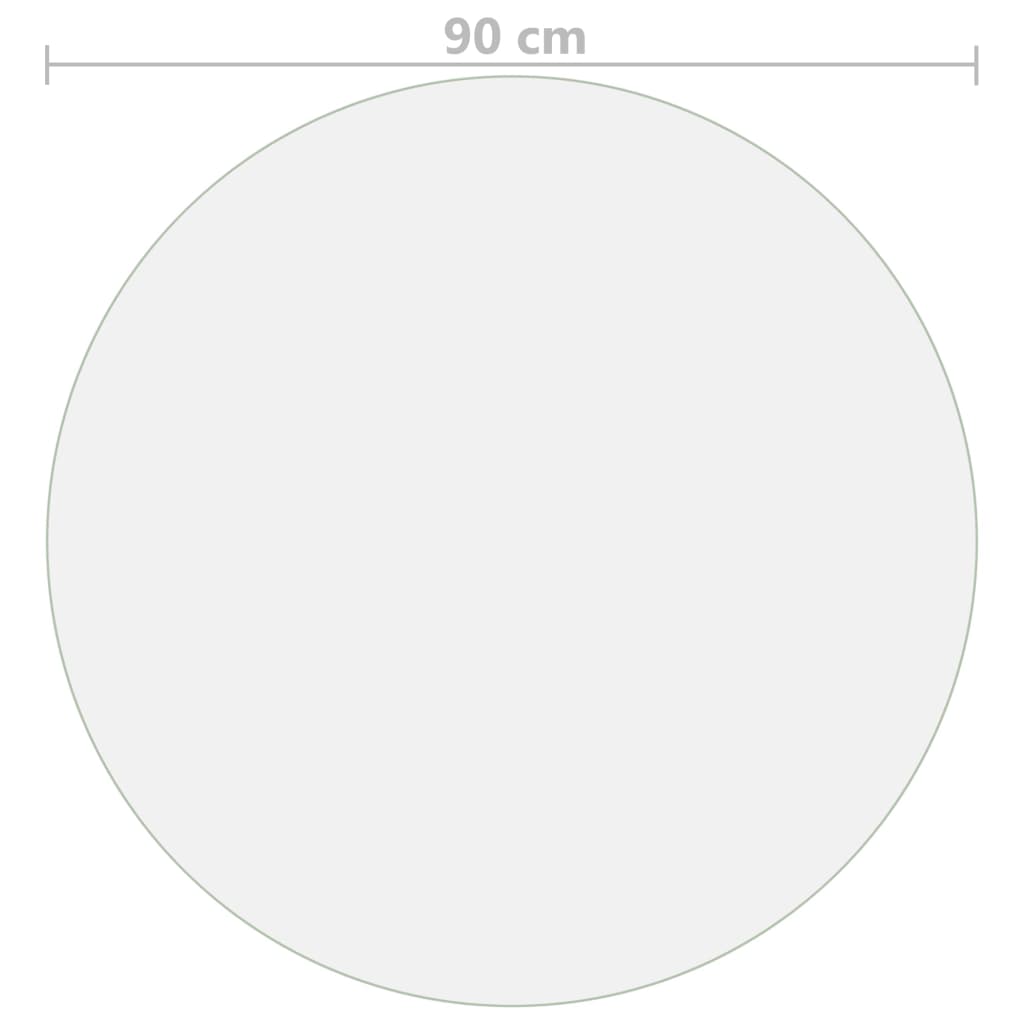 vidaXL Mata ochronna na stół, przezroczysta, Ø 90 cm, 1,6 mm, PVC