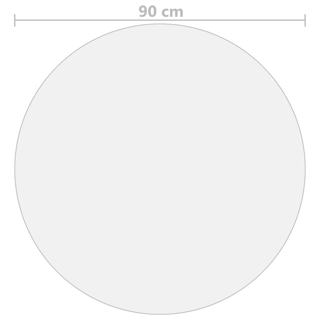 vidaXL Mata ochronna na stół, matowa, Ø 90 cm, 2 mm, PVC