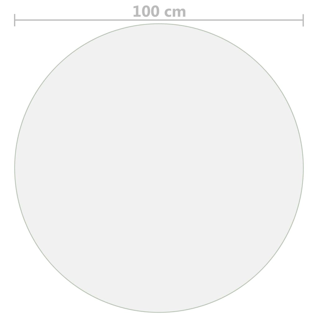 vidaXL Mata ochronna na stół, przezroczysta, Ø 100 cm, 1,6 mm, PVC