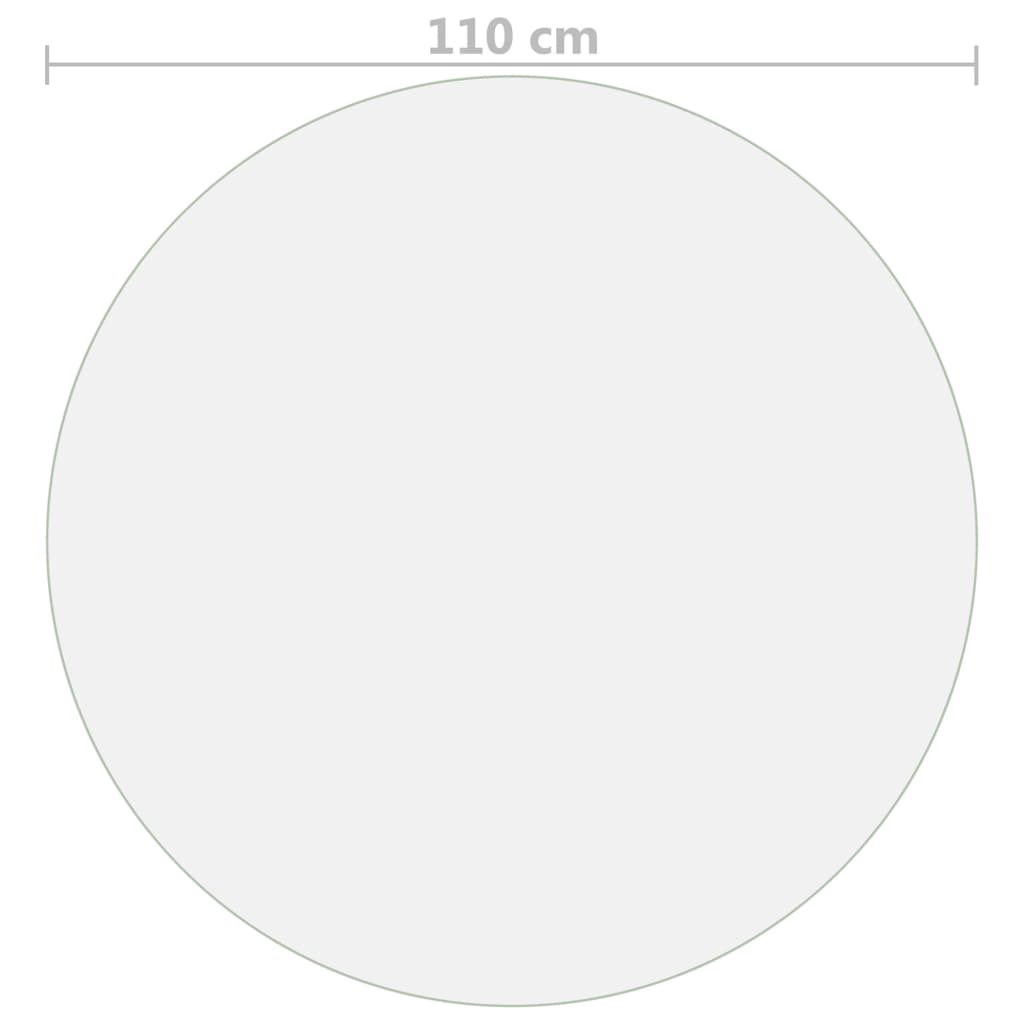 vidaXL Mata ochronna na stół, matowa, Ø 110 cm, 1,6 mm, PVC