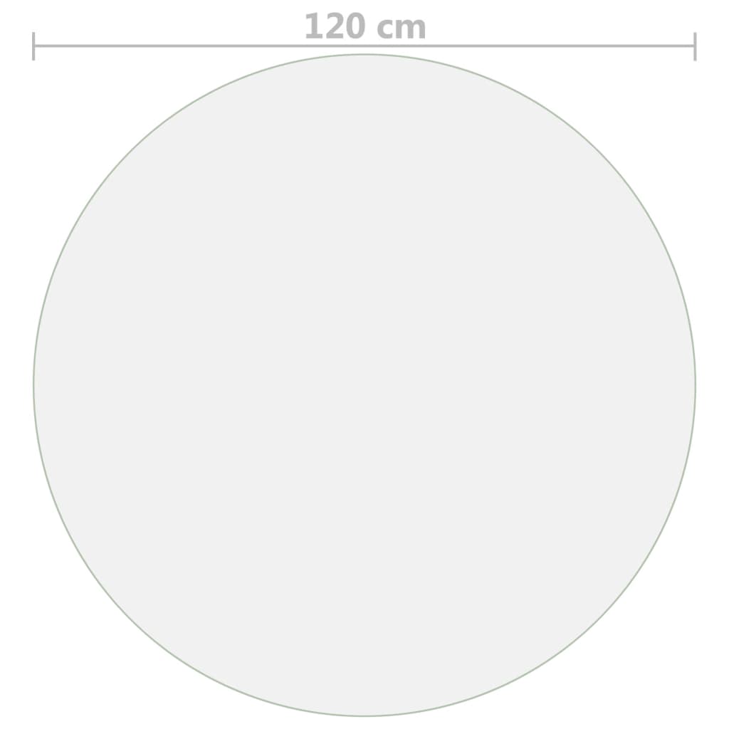 vidaXL Mata ochronna na stół, matowa, Ø 120 cm, 1,6 mm, PVC