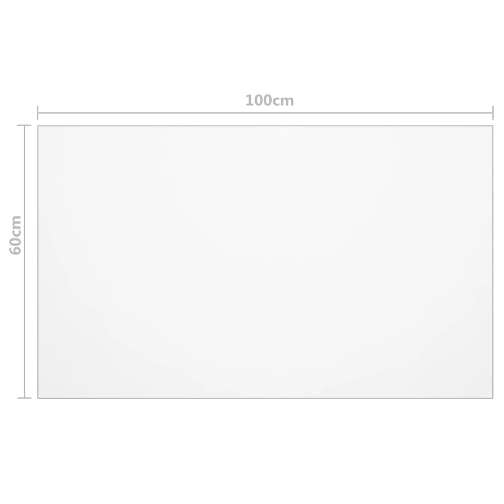 vidaXL Mata ochronna na stół, przezroczysta, 100x60 cm, 1,6 mm, PVC
