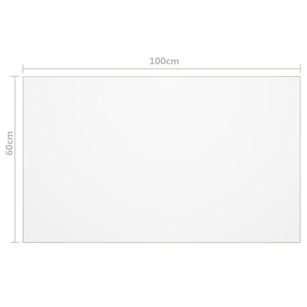 vidaXL Mata ochronna na stół, matowa, 100x60 cm, 1,6 mm, PVC