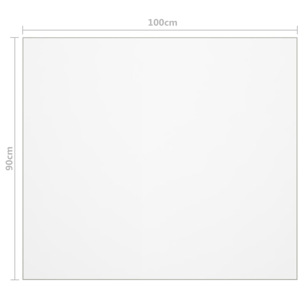 vidaXL Mata ochronna na stół, matowa, 100x90 cm, 1,6 mm, PVC