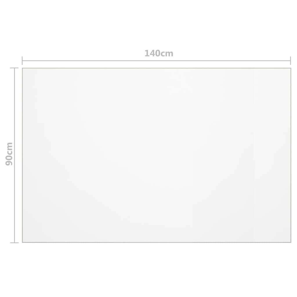 vidaXL Mata ochronna na stół, przezroczysta, 140x90 cm, 1,6 mm, PVC