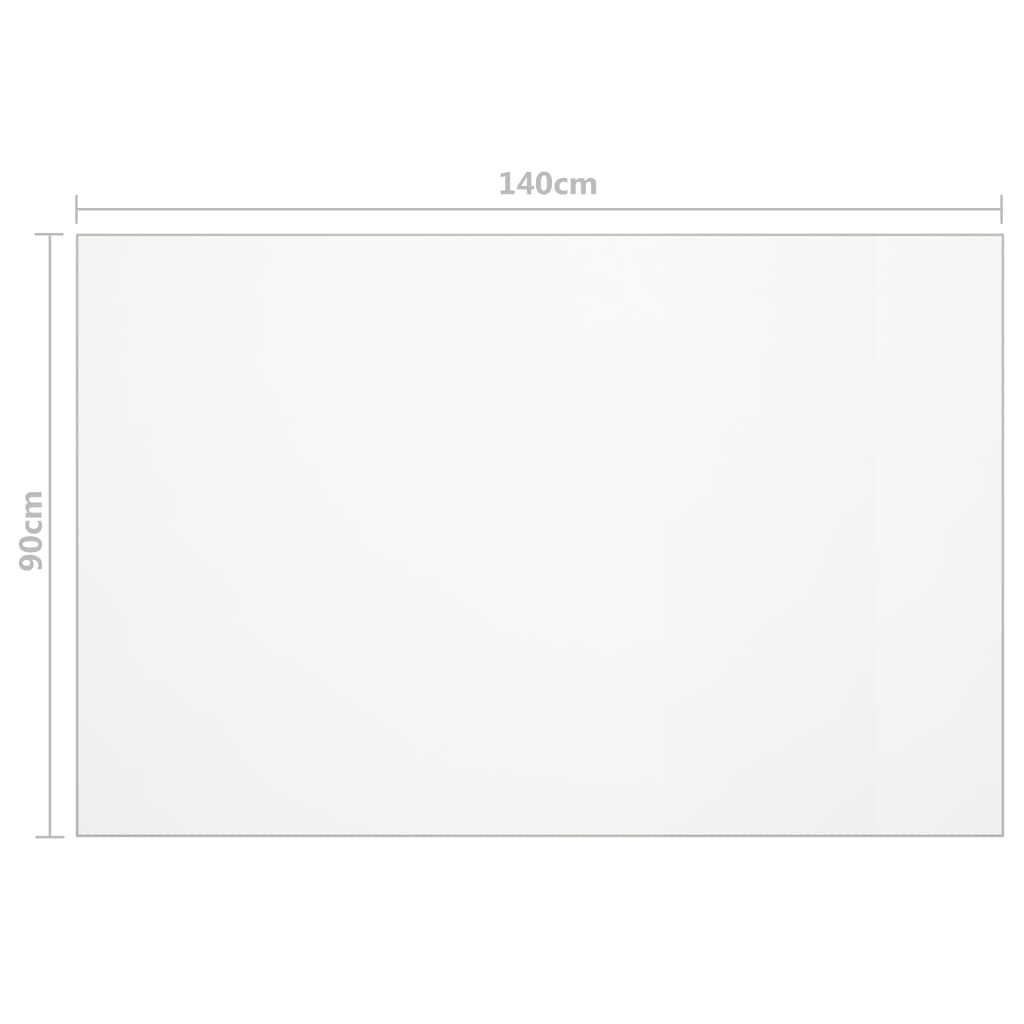 vidaXL Mata ochronna na stół, matowa, 140x90 cm, 1,6 mm, PVC