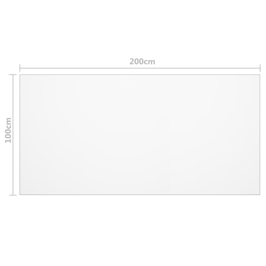 vidaXL Mata ochronna na stół, matowa, 200x100 cm, 1,6 mm, PVC