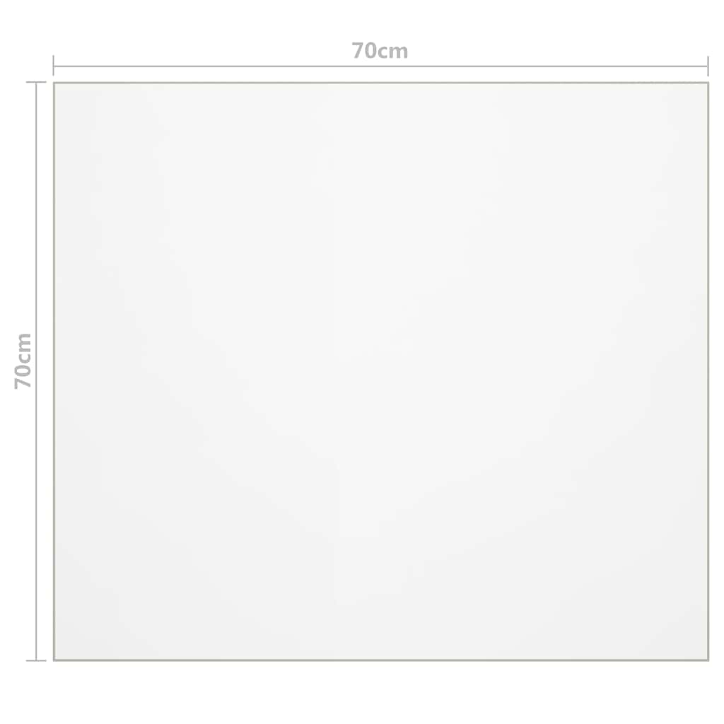 vidaXL Mata ochronna na stół, przezroczysta, 70x70 cm, 1,6 mm, PVC