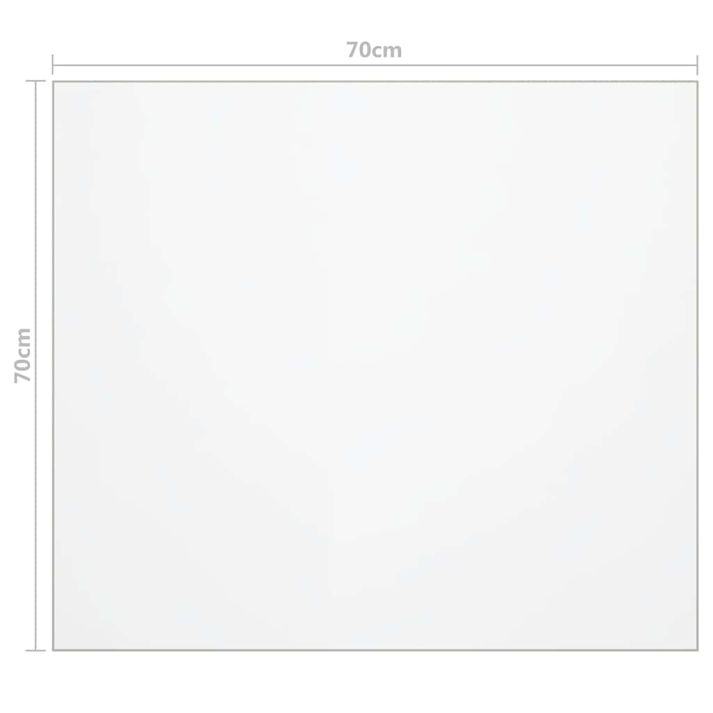 vidaXL Mata ochronna na stół, matowa, 70x70 cm, 1,6 mm, PVC