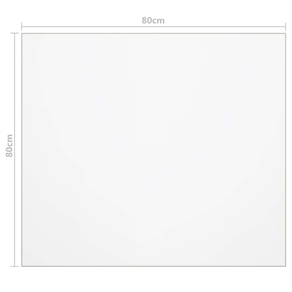 vidaXL Mata ochronna na stół, matowa, 80x80 cm, 1,6 mm, PVC