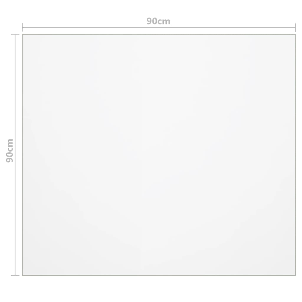 vidaXL Mata ochronna na stół, przezroczysta, 90x90 cm, 1,6 mm, PVC