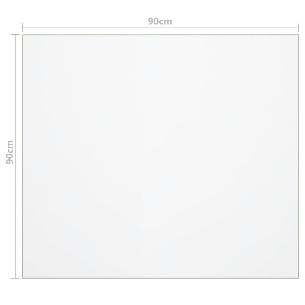 vidaXL Mata ochronna na stół, matowa, 90x90 cm, 1,6 mm, PVC