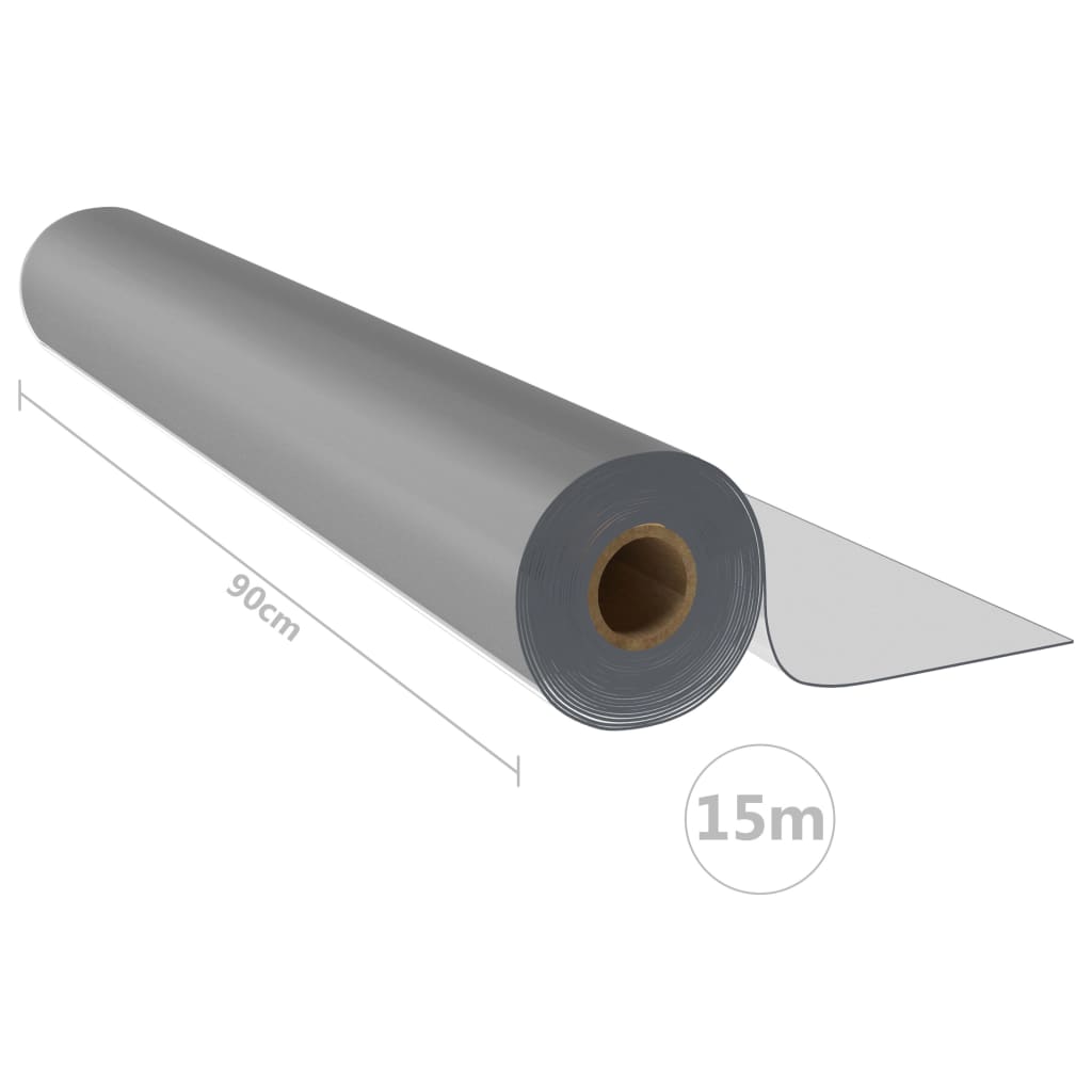 vidaXL Mata ochronna na stół, w rolce, matowa, 0,9x15 m, 1,6 mm, PVC