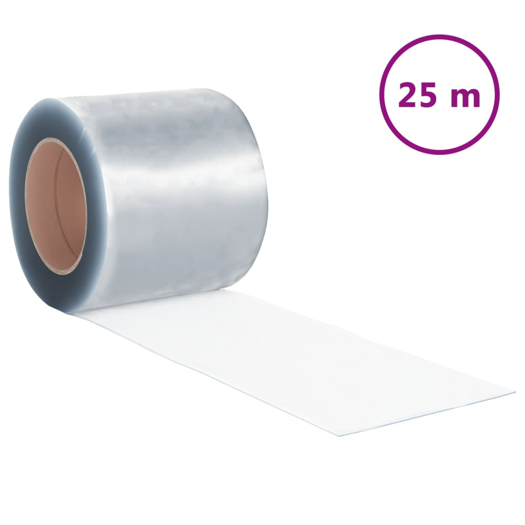 vidaXL Folia paskowa do kurtyny PVC, 1,6 mm x 200 mm, 25 m