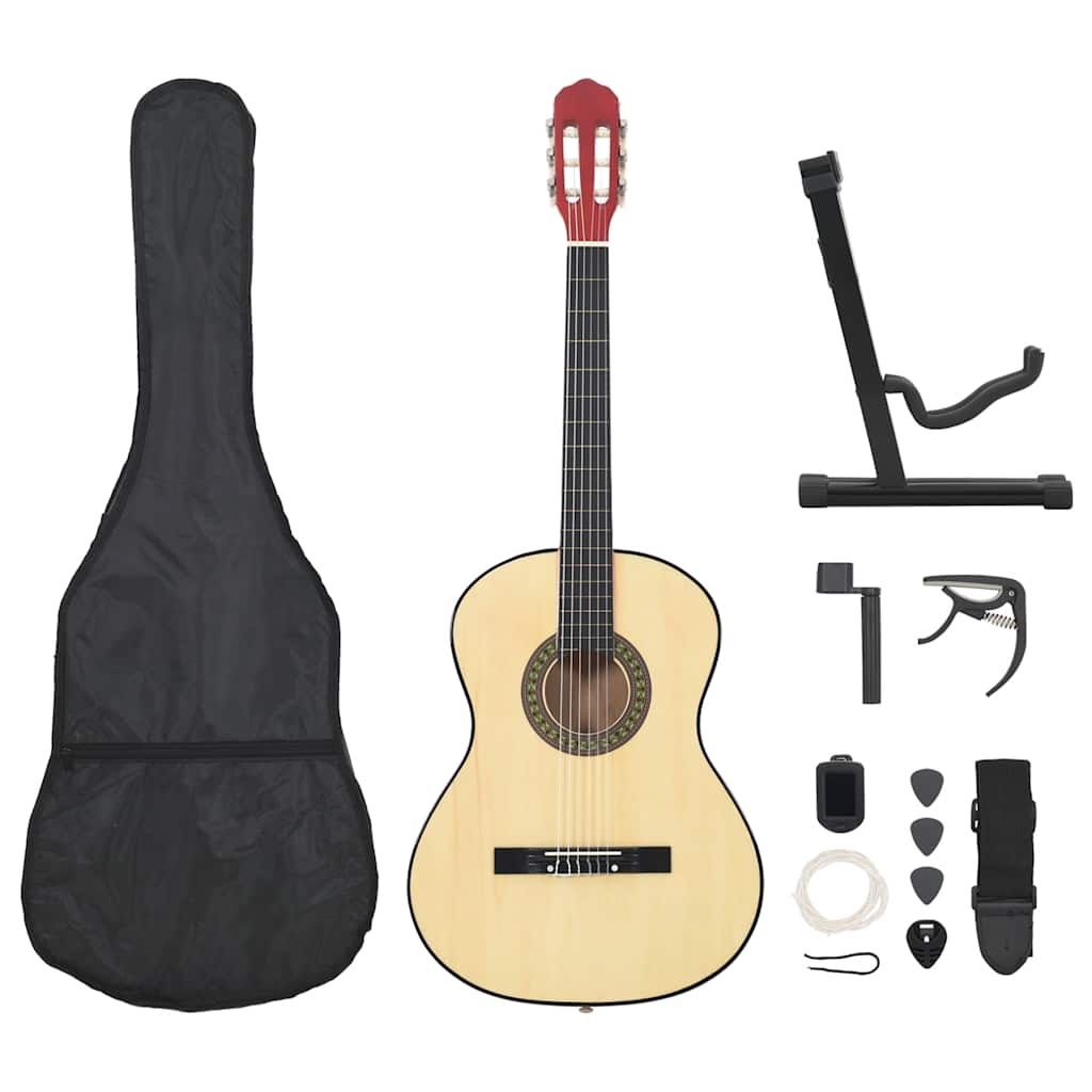 vidaXL 12-częściowy zestaw do nauki gry na gitarze klasycznej 4/4 39"