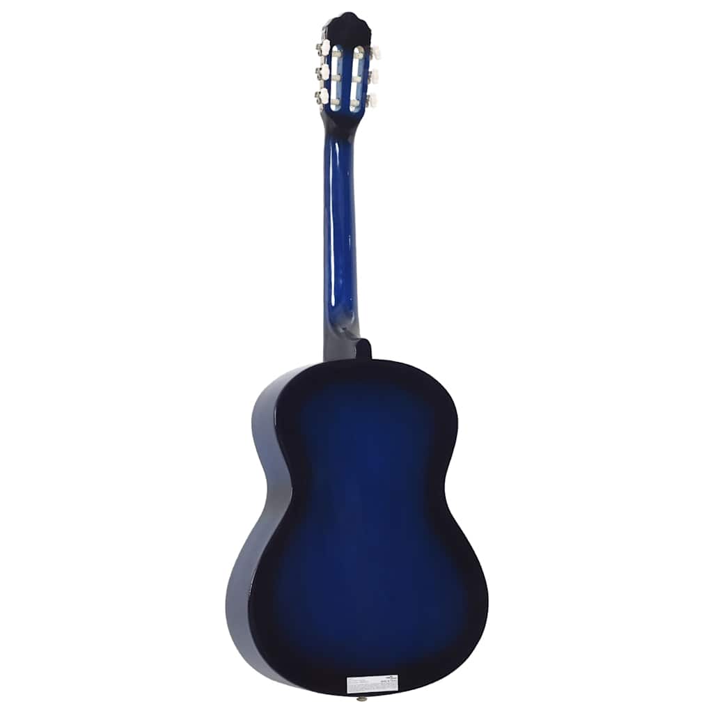 vidaXL 12-częściowy zestaw z gitarą klasyczną, niebieski, 4/4, 39"