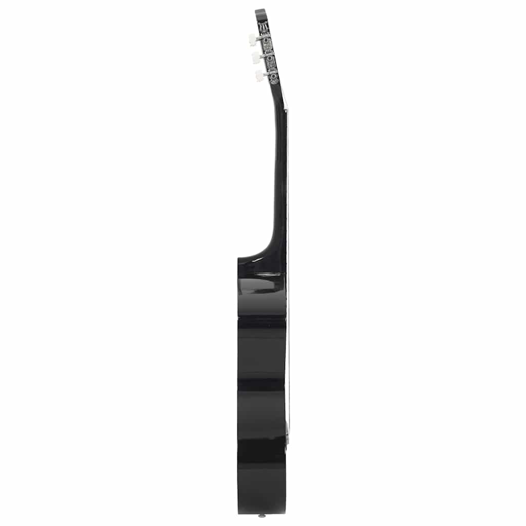 vidaXL 12-częściowy zestaw z gitarą klasyczną, czarny, 4/4, 39"