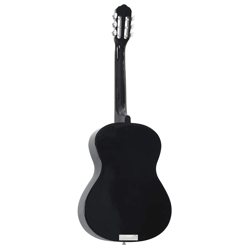 vidaXL 12-częściowy zestaw z gitarą klasyczną, czarny, 4/4, 39"