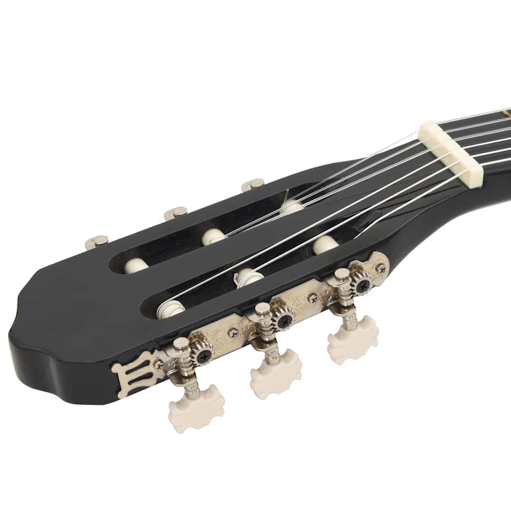 vidaXL 12-częściowy zestaw z gitarą klasyczną, czarny, 4/4, 39"