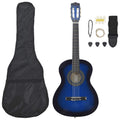 vidaXL 8-cz. zestaw do nauki gry na gitarze klasycznej, niebieski