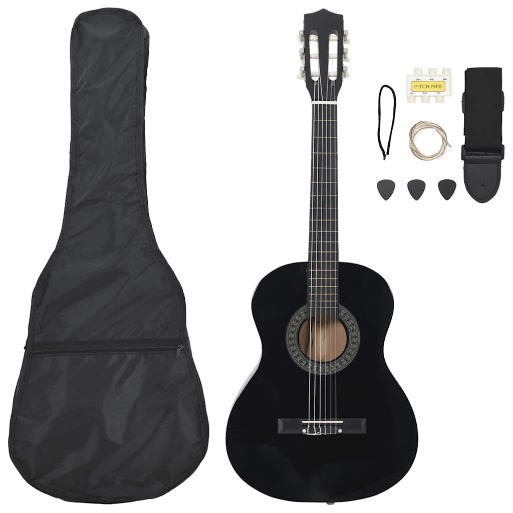 vidaXL 8-cz. zestaw do nauki gry na gitarze klasycznej, 3/4 (36")
