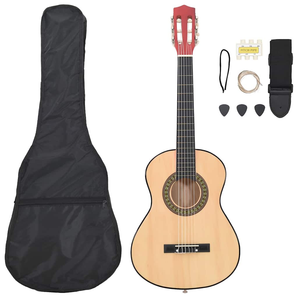 vidaXL 8-cz. zestaw do nauki gry na gitarze klasycznej, 1/2, 34"