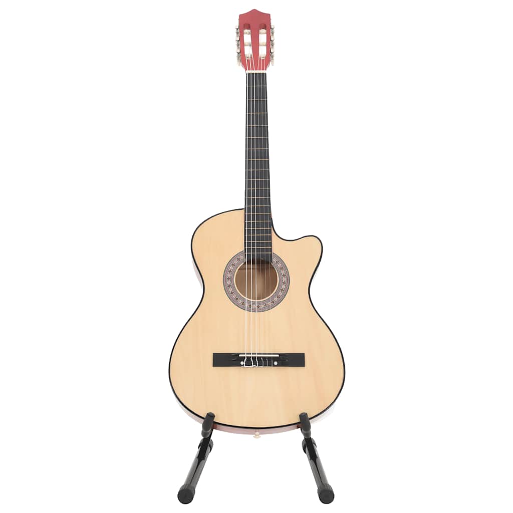 vidaXL 12-cz. zestaw z gitarą akustyczną z wycięciem, 6 strun, 38"