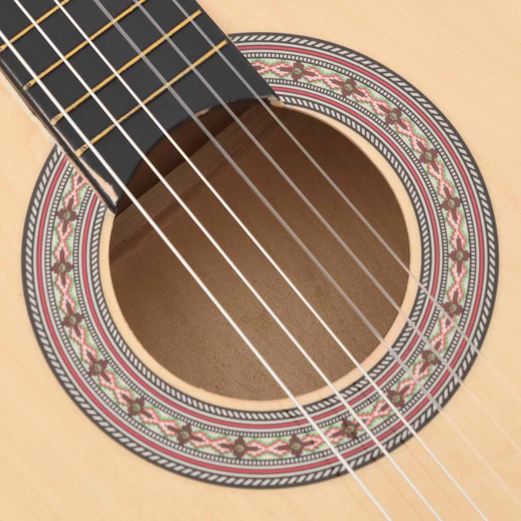 vidaXL 12-cz. zestaw z gitarą akustyczną z wycięciem, 6 strun, 38"