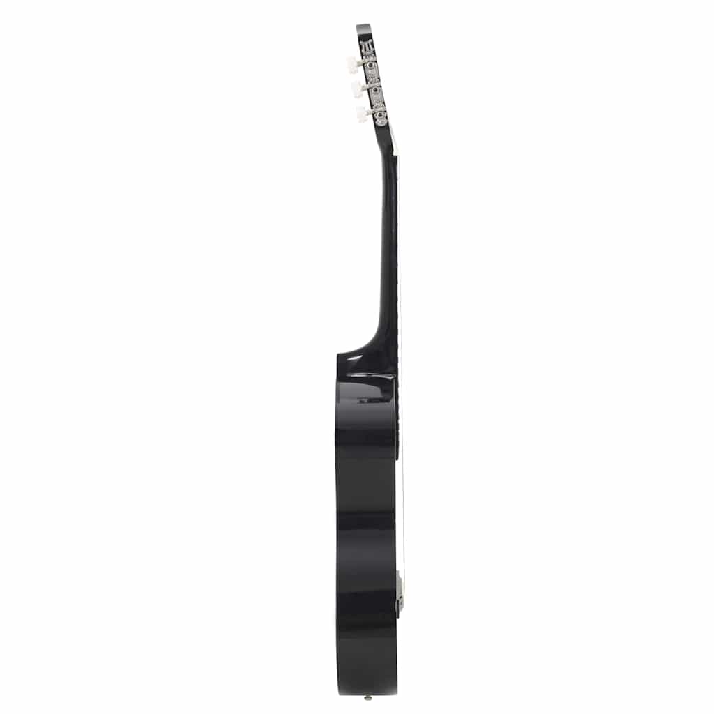 vidaXL Gitara klasyczna z wycięciem, 6 strun, czarna, 38"